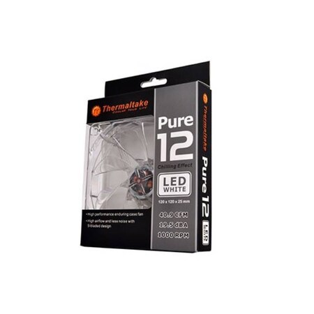 Thermaltake Pure 120mm White LED Case Fan CL-F020-PL12WT-A